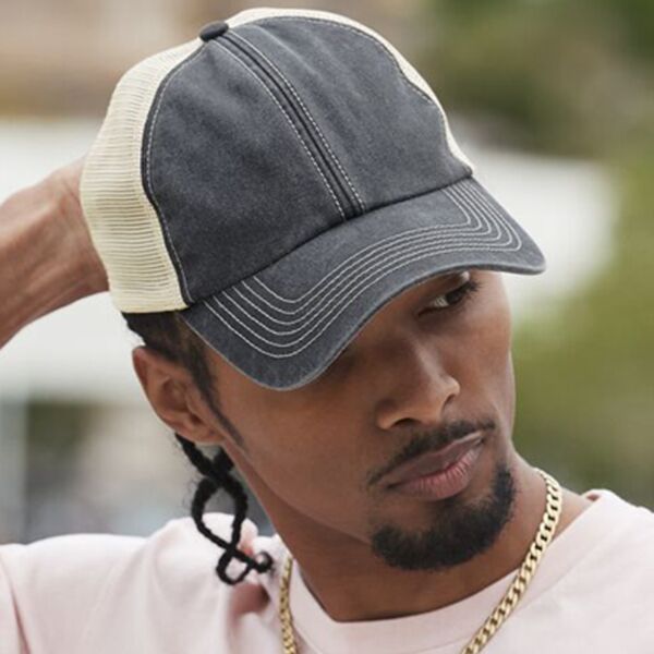 Beechfield 6 Panel Vintage Trucker Cap Thumbnail