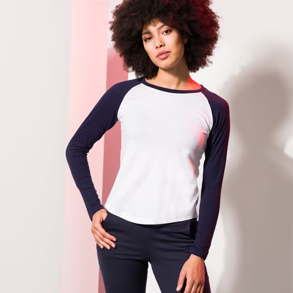 Women's long sleeve baseball t-shirt Thumbnail