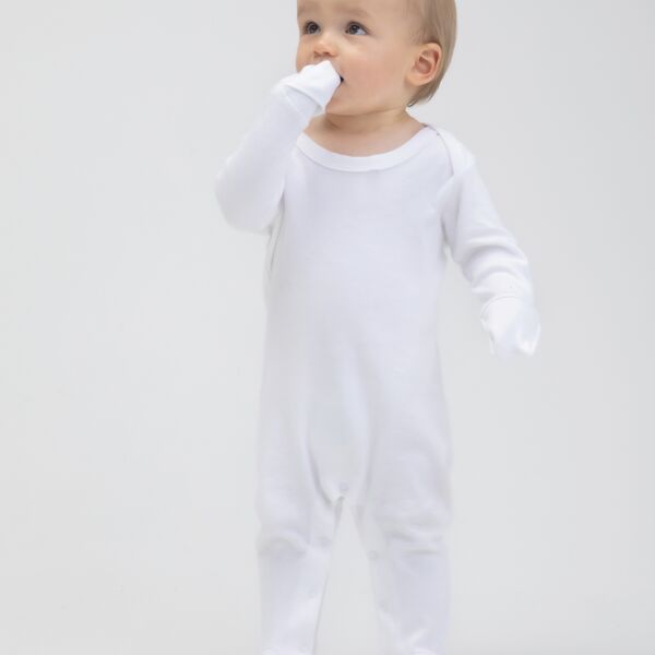 Baby organic envelope sleepsuit with mitts Thumbnail