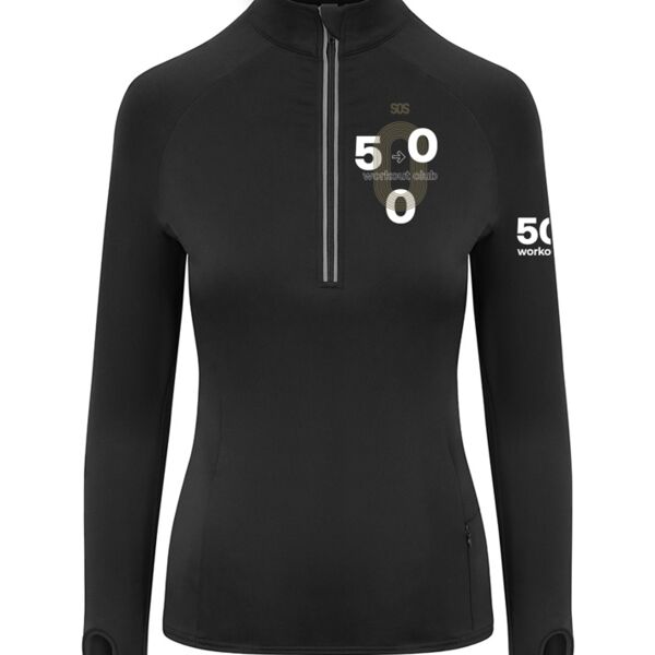 500 Club Cool-Flex Girlie Half Zip Top Thumbnail