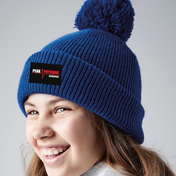 Junior reflective bobble beanie Thumbnail