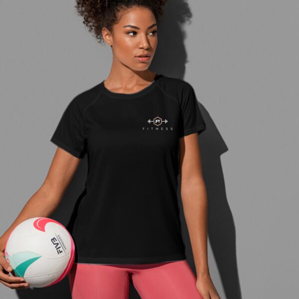 Ladies Sports Raglan Mesh T Thumbnail