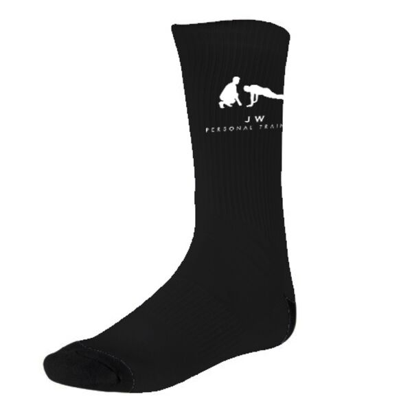(Black) Sublimation Sports Socks For Men Thumbnail