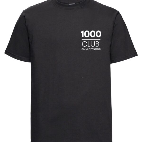 1000 Club Classic  Unisex Heavyweight Combed Cotton T-Shirt Thumbnail