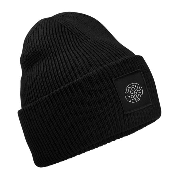 Deep-cuffed tonal patch beanie Thumbnail