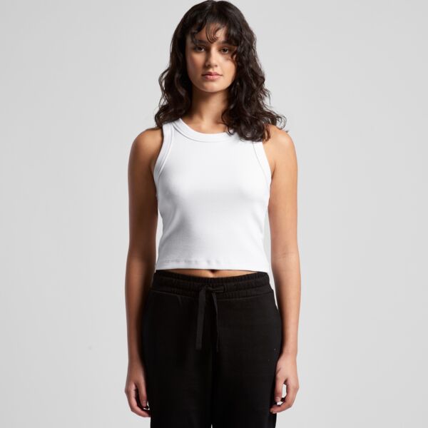 ORGANIC RIB CROP TANK (AS COLOUR) Thumbnail