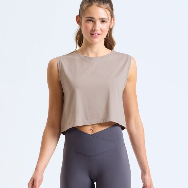 Womens Organic crop tank Thumbnail