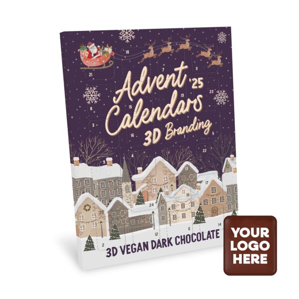 Maxi Advent Calendar - Vegan Dark Chocolate - 71% Cocoa - 3D Branding Thumbnail