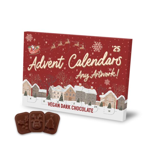 Mini Advent Calendar - Vegan Dark Chocolate - 71% Cocoa Thumbnail