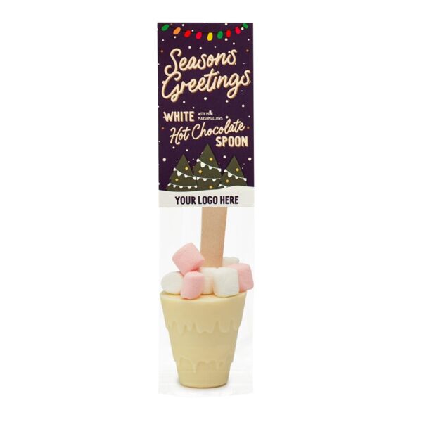 Eco Info Card - Hot Choc Spoon - White Chocolate with Mini Marshmallows Thumbnail
