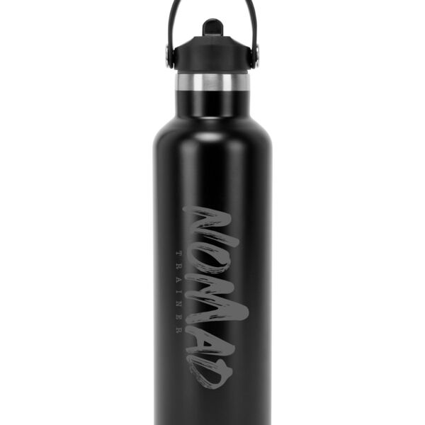 Vacuum sports water bottle with flip-up straw Thumbnail