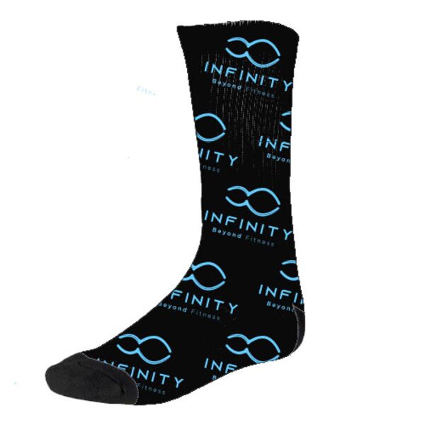 (Black) Sublimation Sports Socks For Men Thumbnail