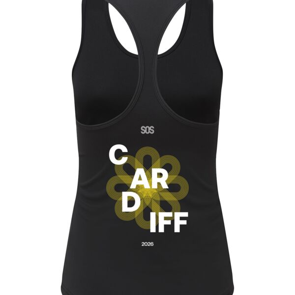 Women’s Recycled Performance Slim Racerback Vest - Hyrox Cardiff 2026 Thumbnail