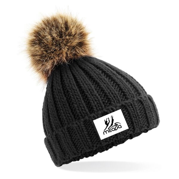  Infant Faux Fur Pom Pom Chunky Beanie Thumbnail