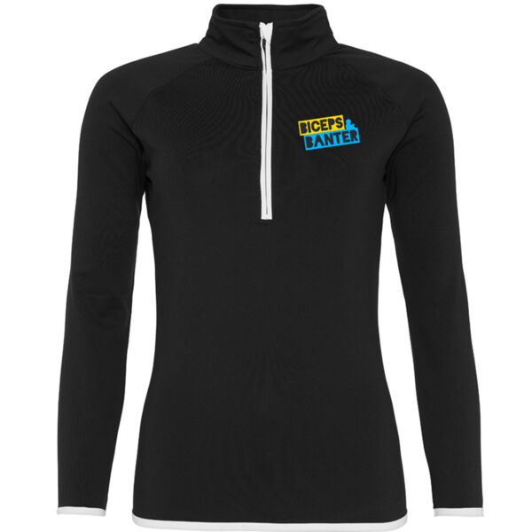 Girlie Half Zip Sweat Top Thumbnail